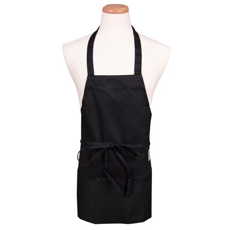Chef Revival Chef 24/7®Front-of the-House Bib Apron - Black 602BAFH-BK